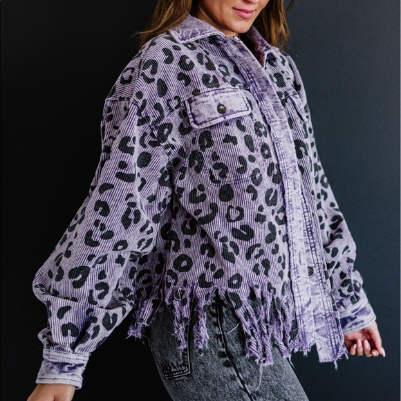 BIBI WILD THING CORDUROY FRINGE JACKET - Picture 4 of 8